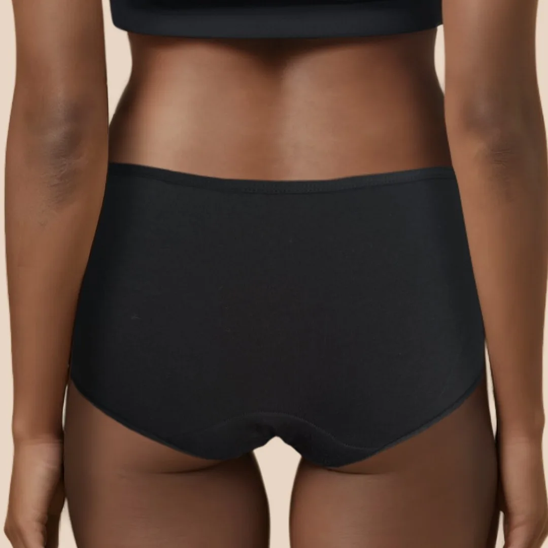 shorty de règles basique écologique et pour tous les jours de votre cycle dont les pertes quotidiennes : pertes blanches, post-partum, fuites urinaires...