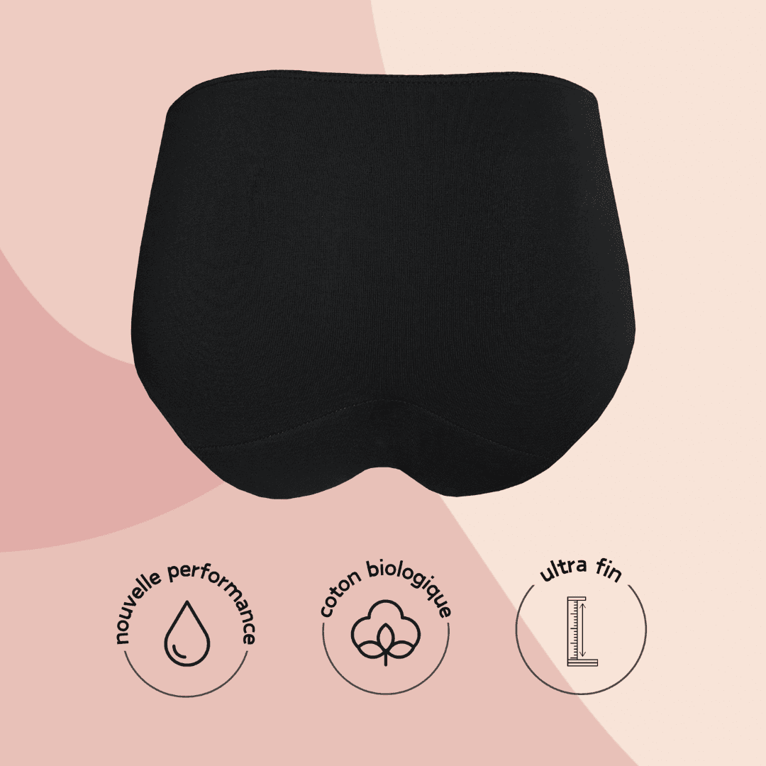 shorty périodique avec un triangle de dentelle sur le devant