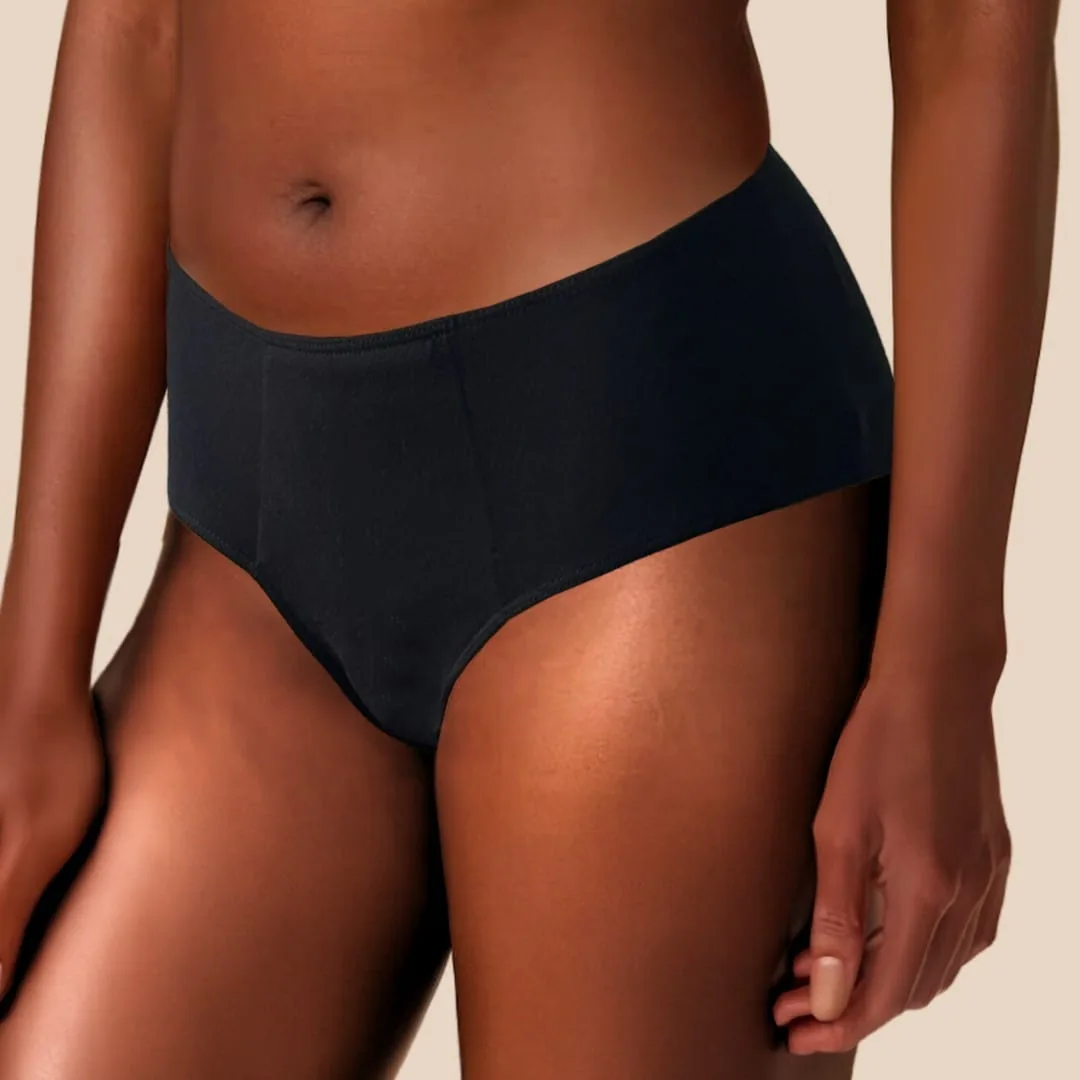 shorty menstruel pour les règles abondantes et pour tous les jours de votre cycle dont les pertes quotidiennes : pertes blanches, post-partum, fuites urinaires...