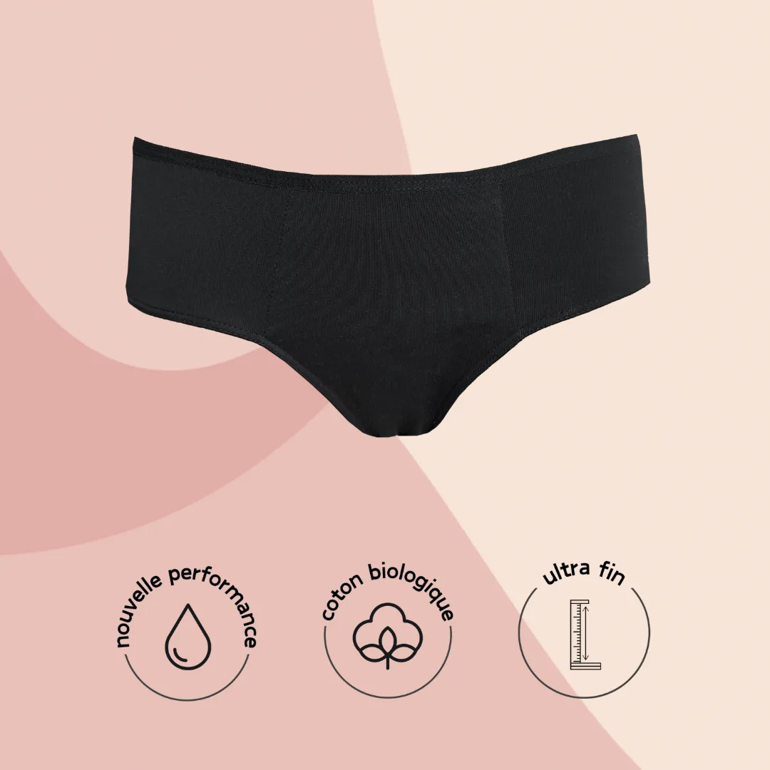 shorty menstruel pour les règles abondantes