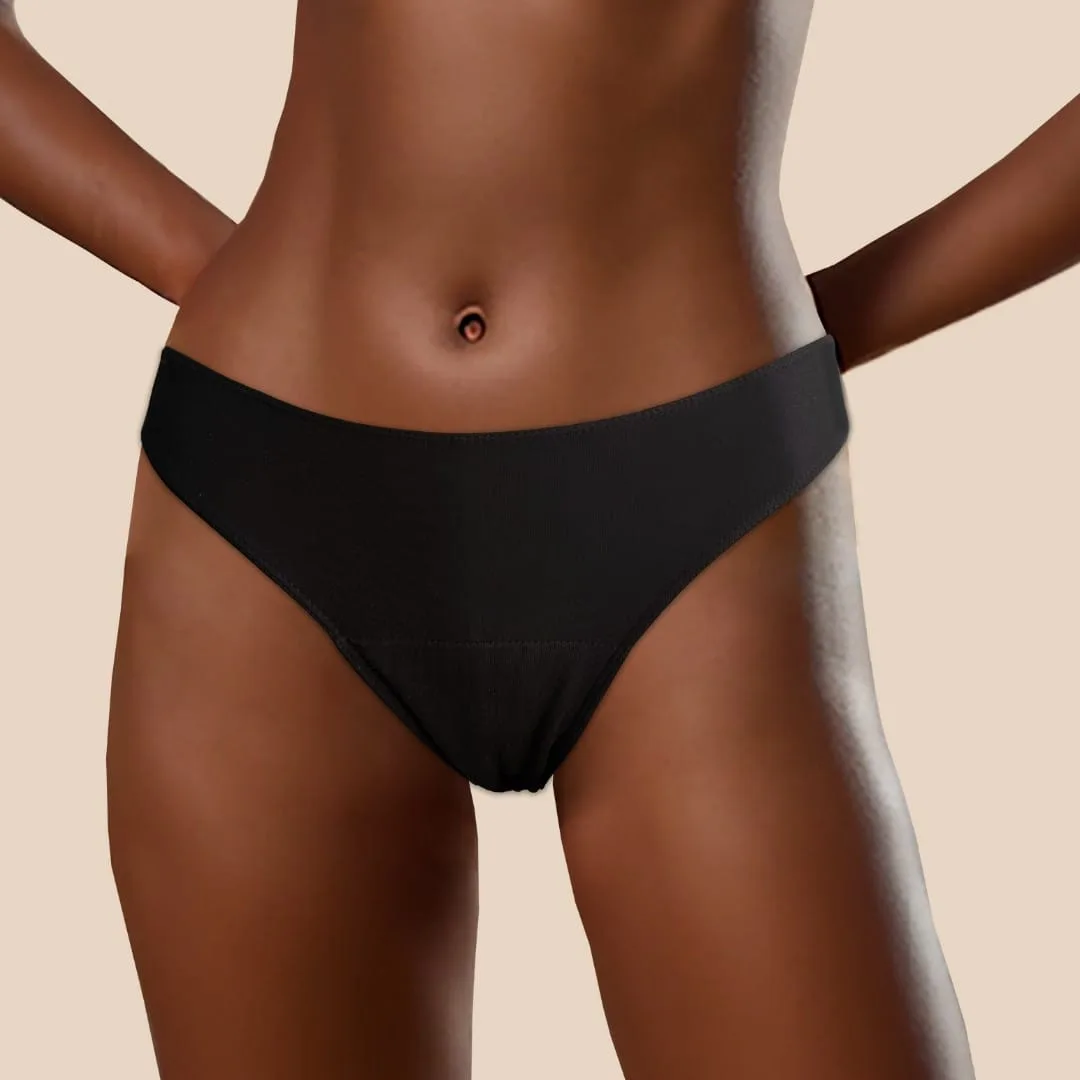 tanga périodique adapté pour les règles pour toutes les pertes quotidiennes : pertes blanches, post-partum, fuites urinaires...