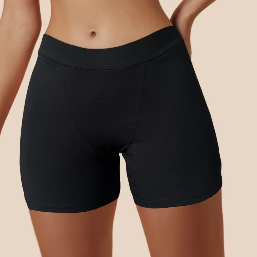 short de règles long adapté pour les règles et pertes quotidiennes dont les pertes blanches, le post partum et fuites urinaires.